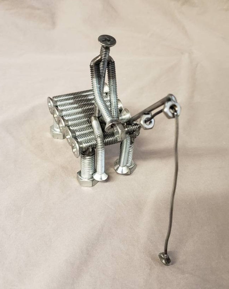 Welded Nuts and Bolts Fisherman on a Dock Etsy