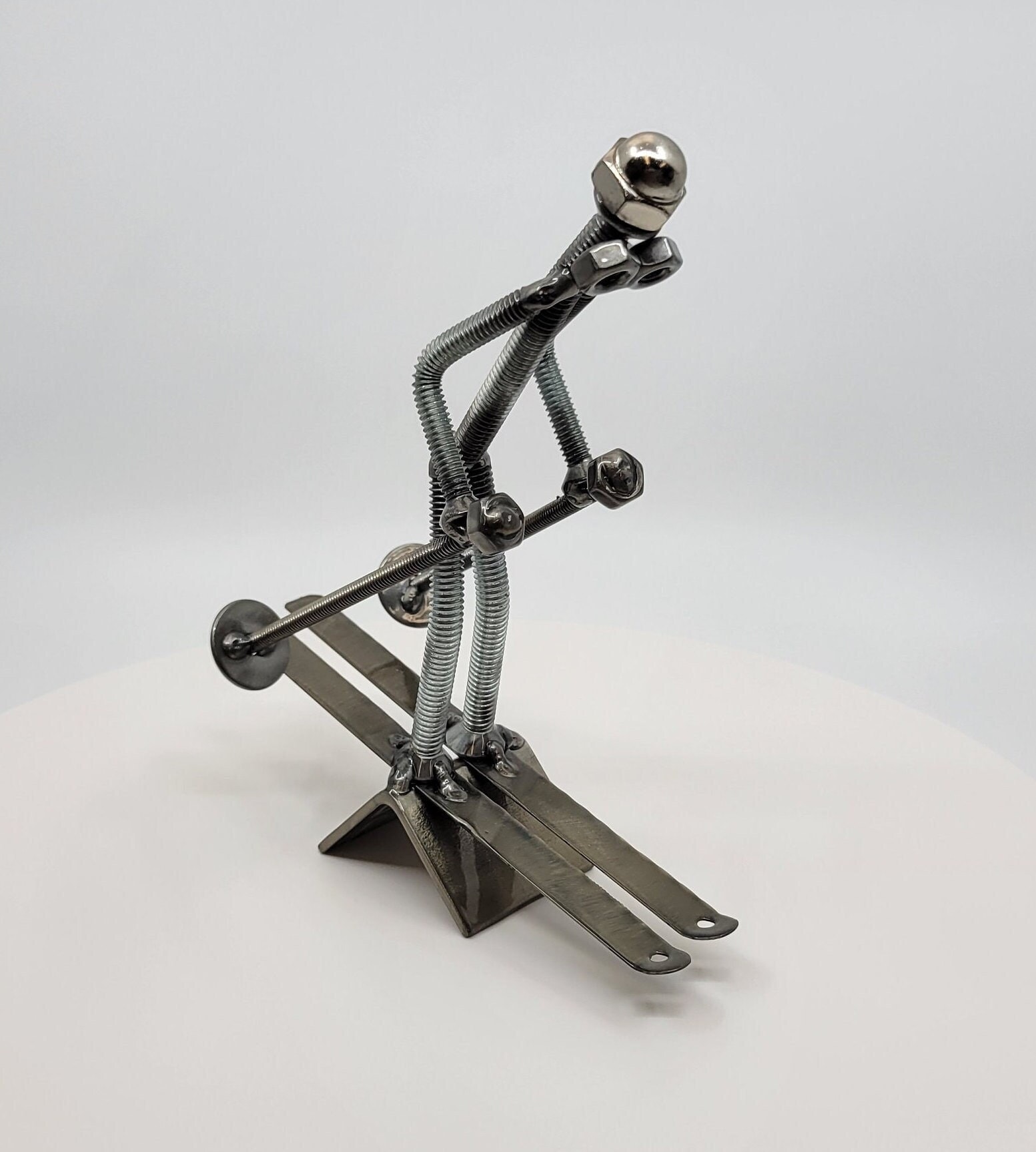 Welded Nut and Bolt Style Metal Snow Skier - Etsy