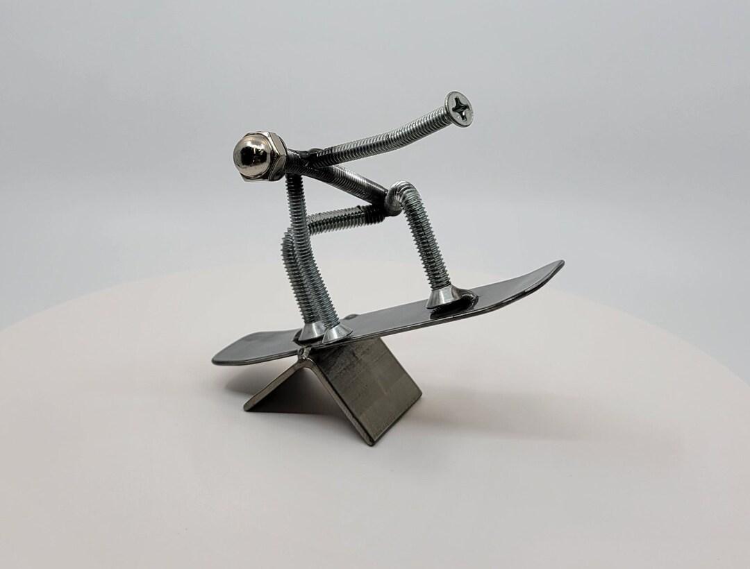 Welded Nuts and Bolts Snowboarder - Etsy
