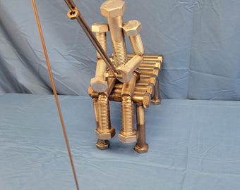Welded Fisherman on a Dock - Large