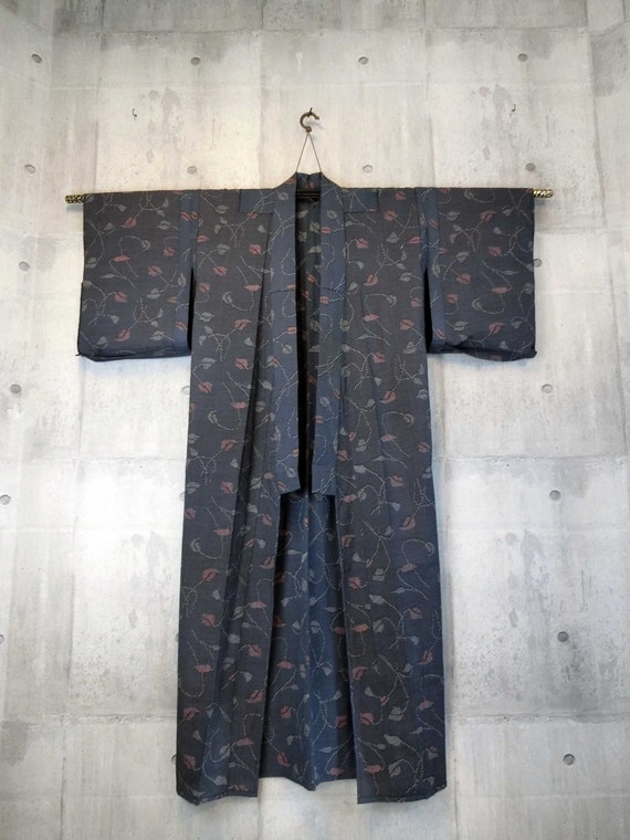 Oshima Tsumugi's style single kimono HItoe with l… - image 6