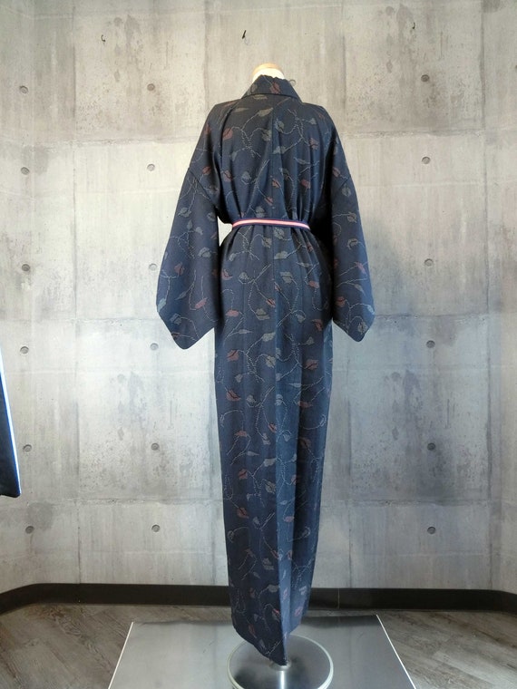 Oshima Tsumugi's style single kimono HItoe with l… - image 2