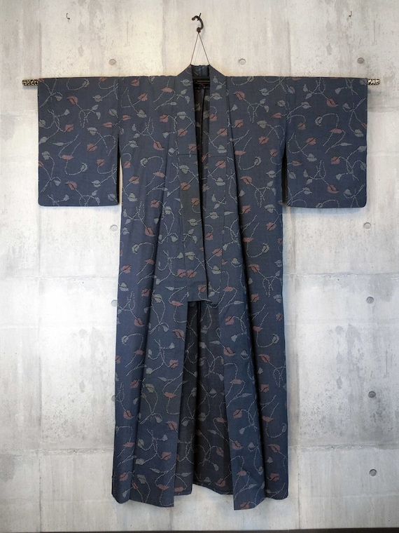Oshima Tsumugi's style single kimono HItoe with l… - image 3