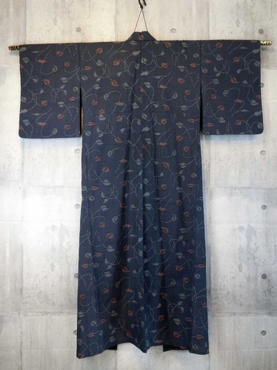 Oshima Tsumugi's style single kimono HItoe with l… - image 4