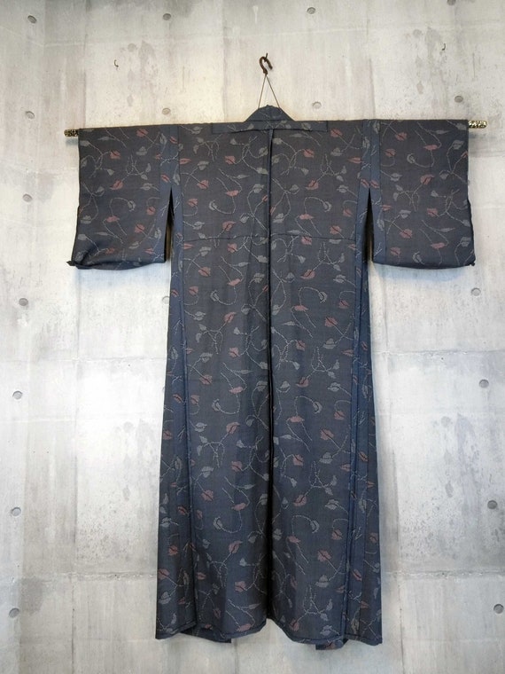 Oshima Tsumugi's style single kimono HItoe with l… - image 7