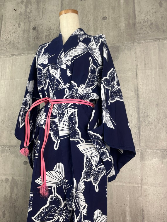 Japanese summer precious real yukata kimono with … - image 2