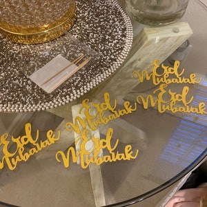Eid Mubarak Mini Cupcake Toppers