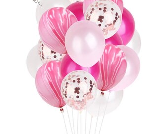 Kleurrijke latex ballonnen met confetti voor verjaardagen, babyshowers, vieringen