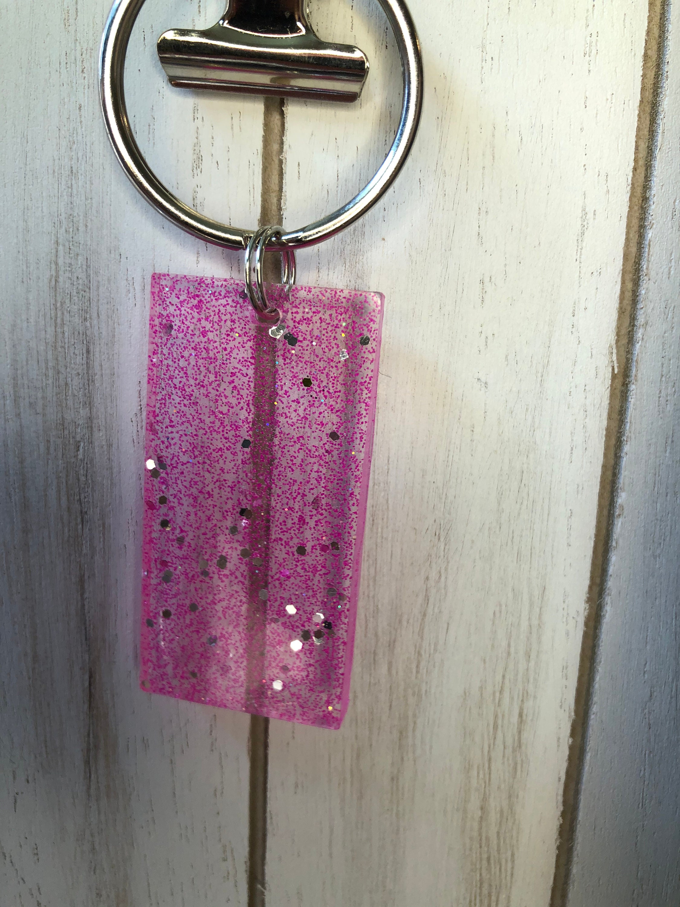 Glitter keychain Etsy