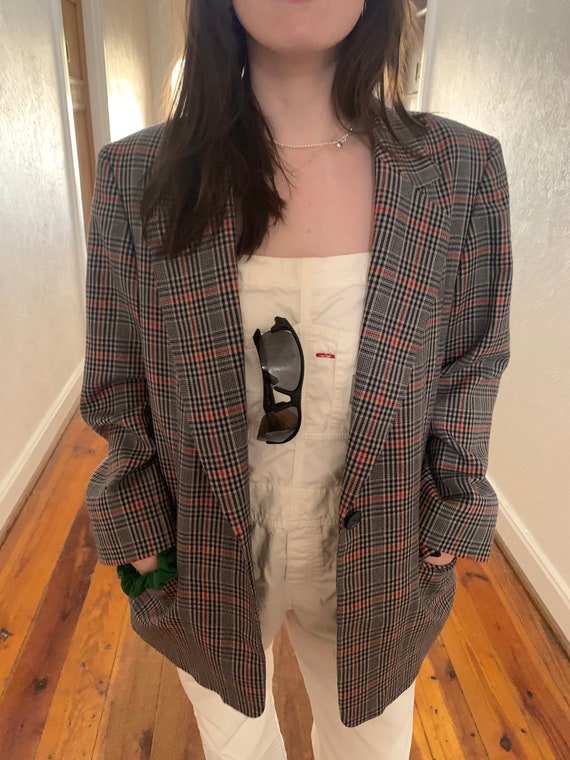 Vintage 80s Plaid Pendleton Blazer - image 3