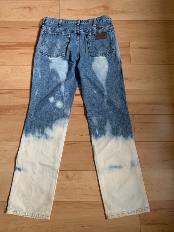 Vintage 90s Handmade Bleached Wrangler MWZ Jeans Gem