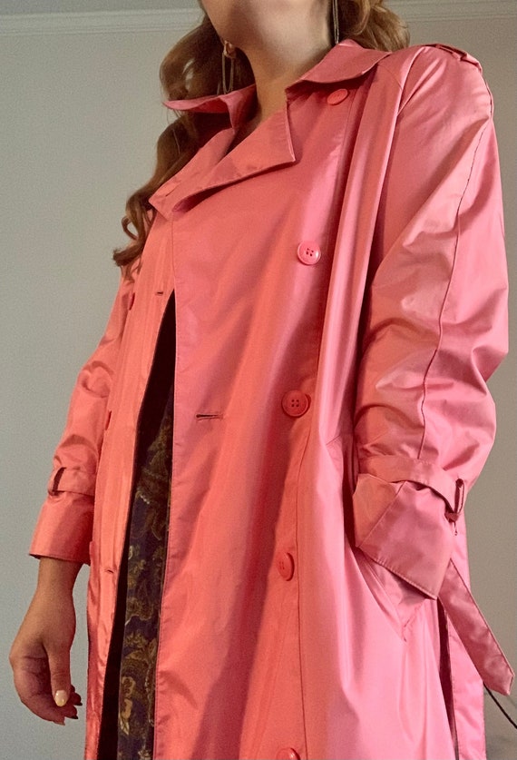 Belted Trench Coat - Pink