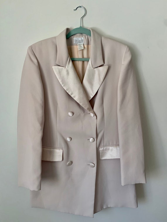 Pink Lapel Blazer Dress