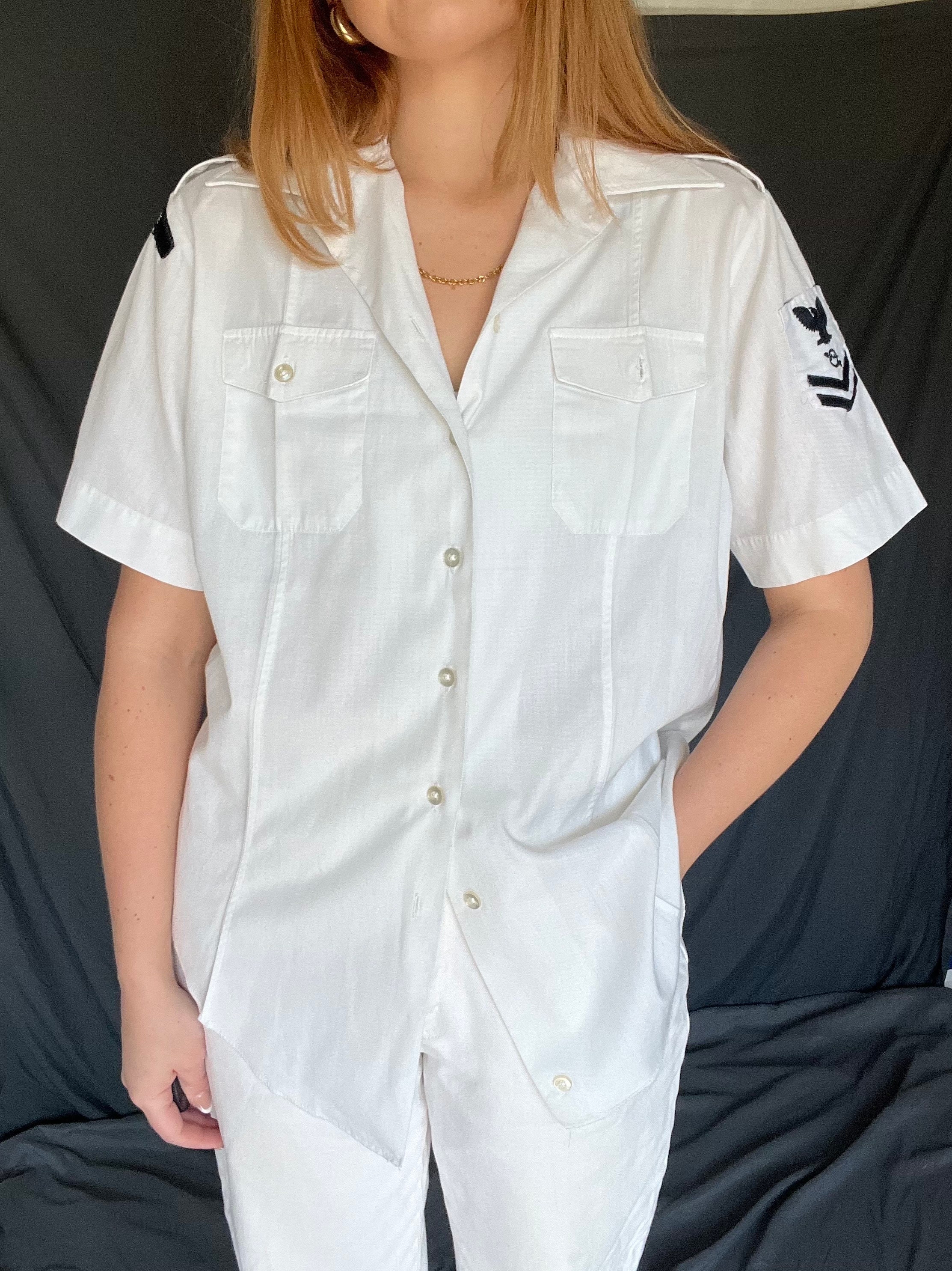Short Sleeve Slub Buttondown Navy