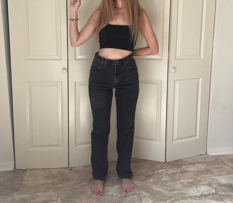 Vintage Reworked Black Wrangler Jeans image 7