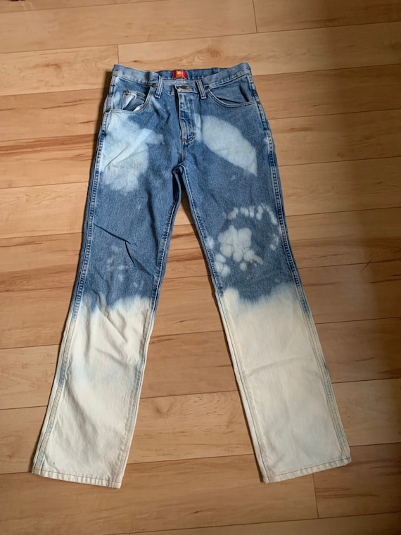 Vintage 90s Handmade Bleached Wrangler MWZ Jeans