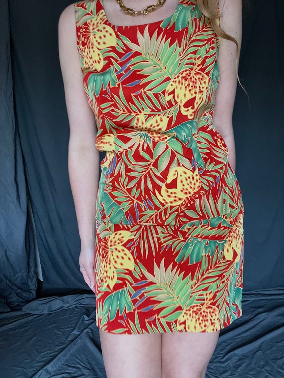 Vintage 80s Sag Harbor Hawaiian Tropical Floral S… - image 2