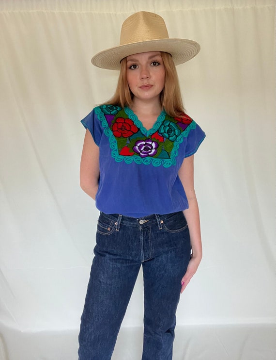 Vintage Mexican Floral Embroidered Dress main image 1