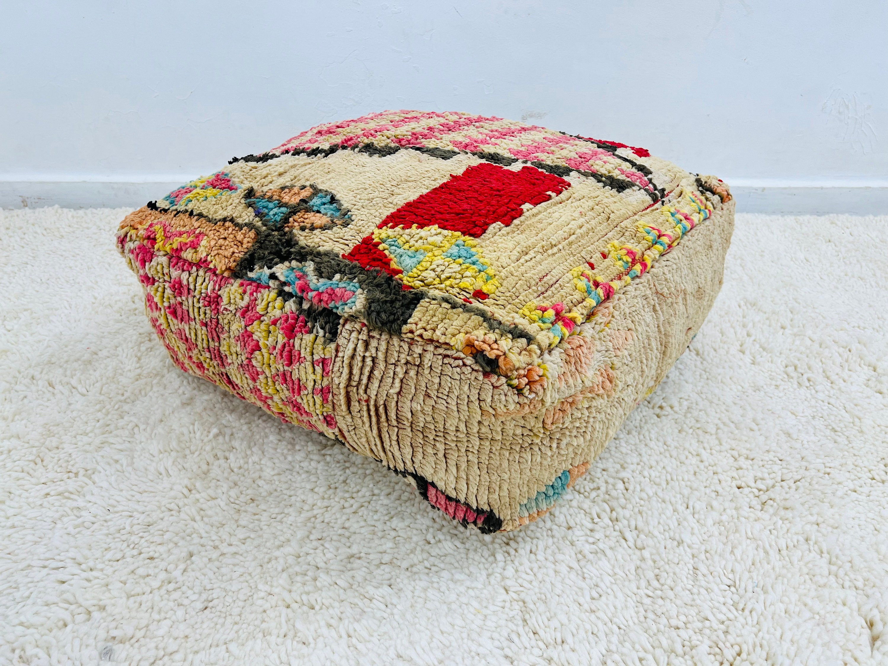 Moroccan Berber Pouf-Ottoman Footstool-Custom Pouf-