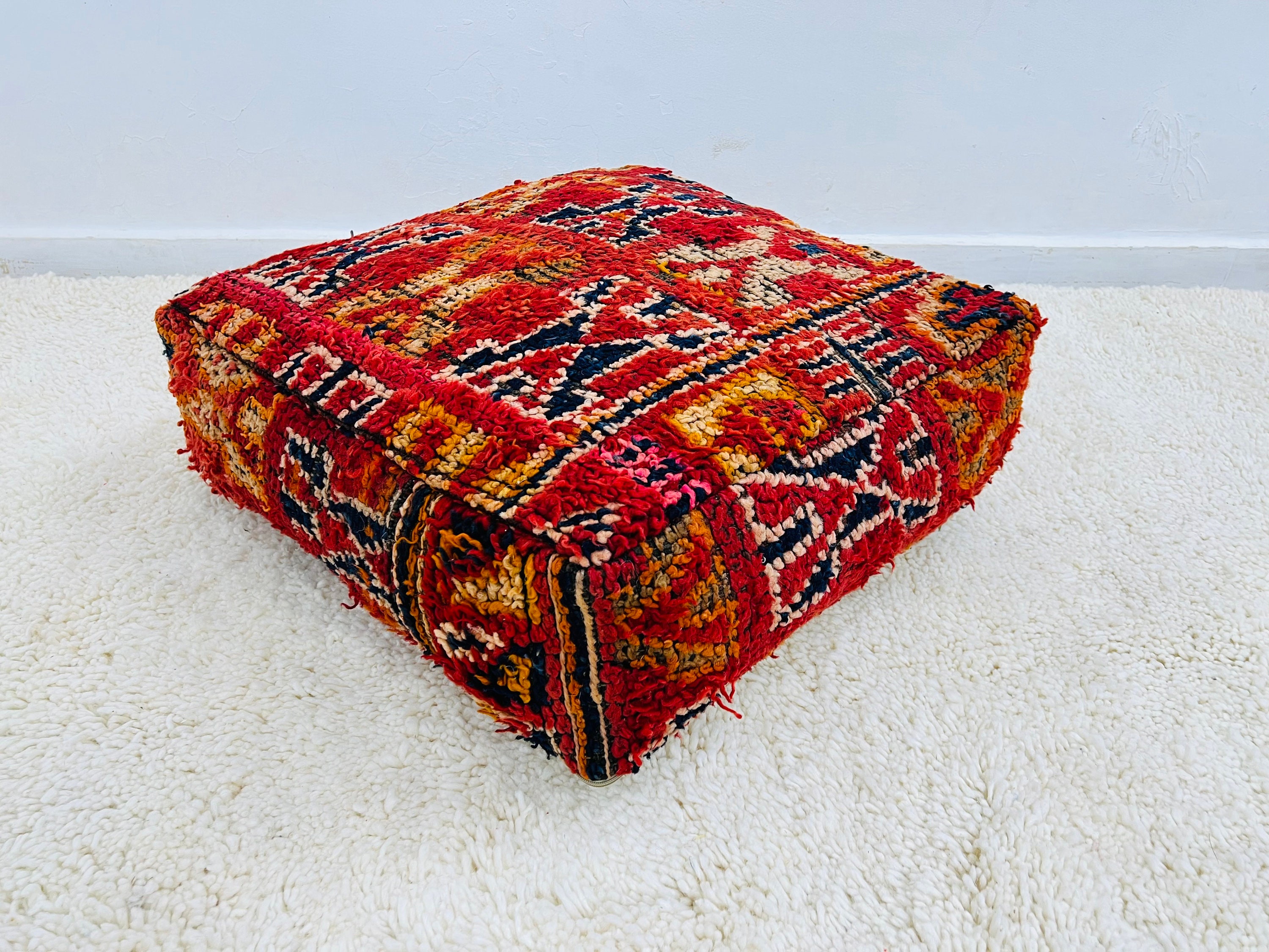 50% Off-stunnig Handmade Pouf-Cover Cushion-Knotted Pouffe-