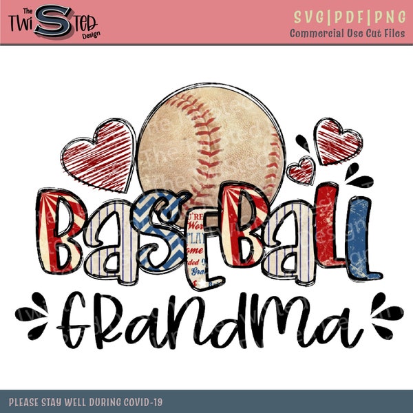 Grandma Baseball png - Grandma Sublimation - proud Grandma - Baseball Cut File - Vintage Baseball - Baseball png - Grandma Shirt - momlife