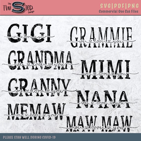 Download We Love You Bundle Grandma Gift Svg Bundle Grandma Cut Etsy
