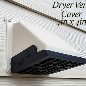 4x4 Dryer Vent Cover – Outdoor Square Vent Cap for Exterior Wall – Easy to Clean & Install – Weather-Resistant