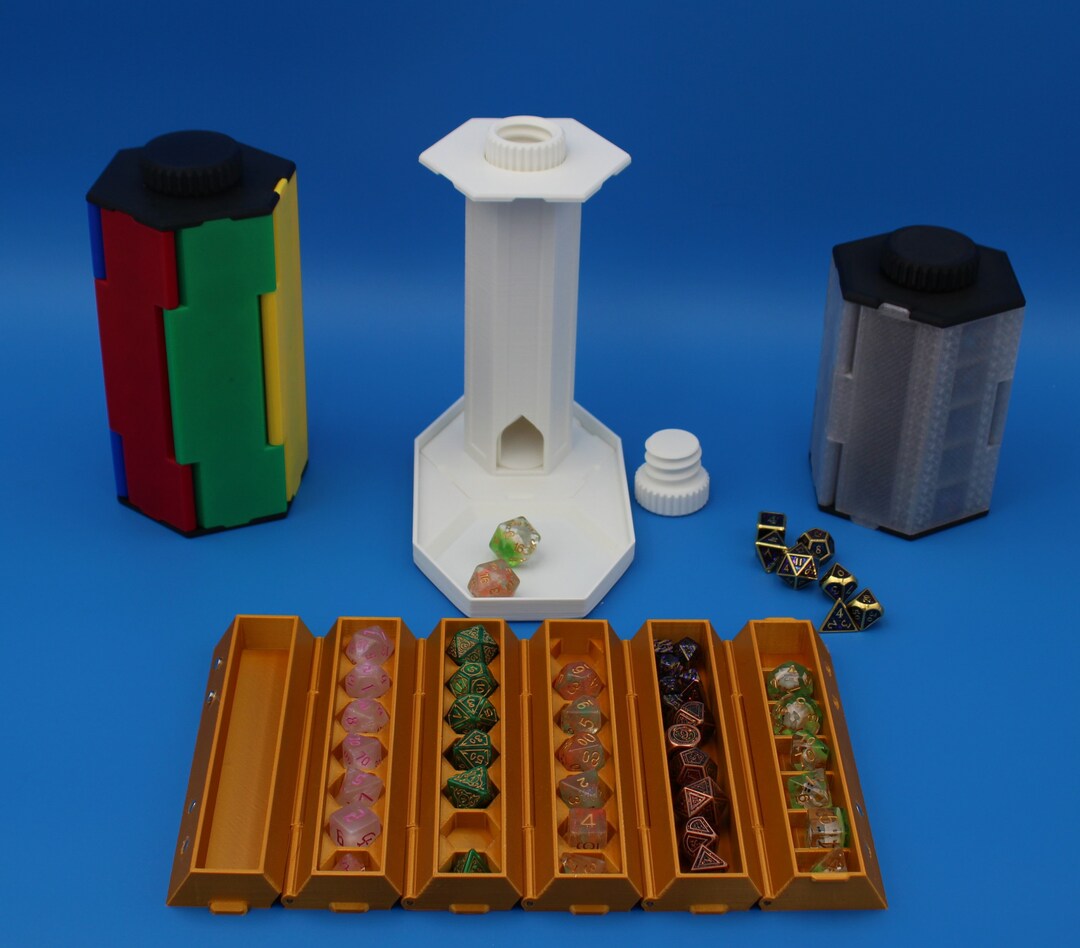 Rollup Dice Box and Dice Tower, Multiple Dice Sets Fit, Dice Storage Etsy