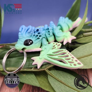 Butterfly Wyvern Keychain | Articulated Baby Dragon | Fidget | Flexi