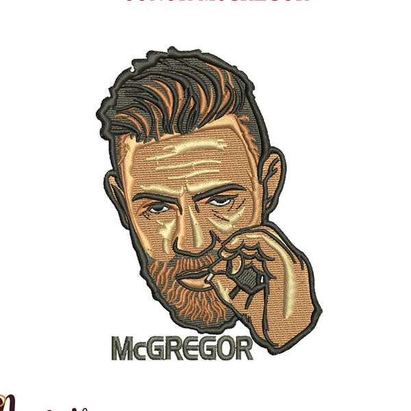 Conor McGregor Embroidery Design, 2 Sizes, UFC, Embroidery Design!