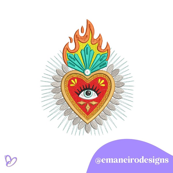 Sacred Heart Embroidery Design, 3sizes 10x13cm, 15x18cm, 16x20cm, dst, jef, pes, hus, xxx,