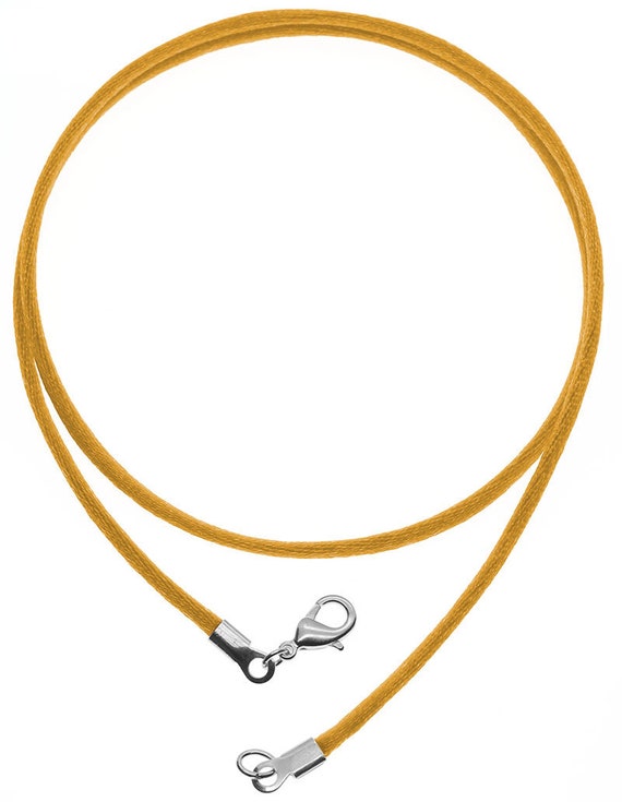 Silk cord necklace with gold best sale clasp
