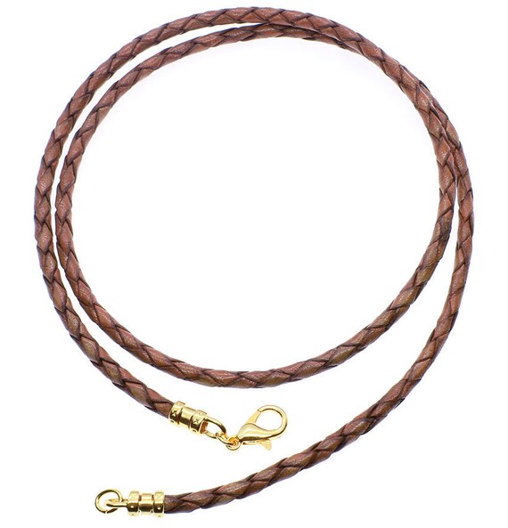 3mm Black/Grey Braided Leather Sterling Silver Necklace Or Bracelet 16" 18" 20" 3mm Black/Grey Braided Leather Sterling Silver Necklace Or Bracelet 16" 18" 20"