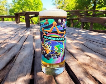 Mario Kart 8 Beer Glass - Retro Nintendo Gamer Gift