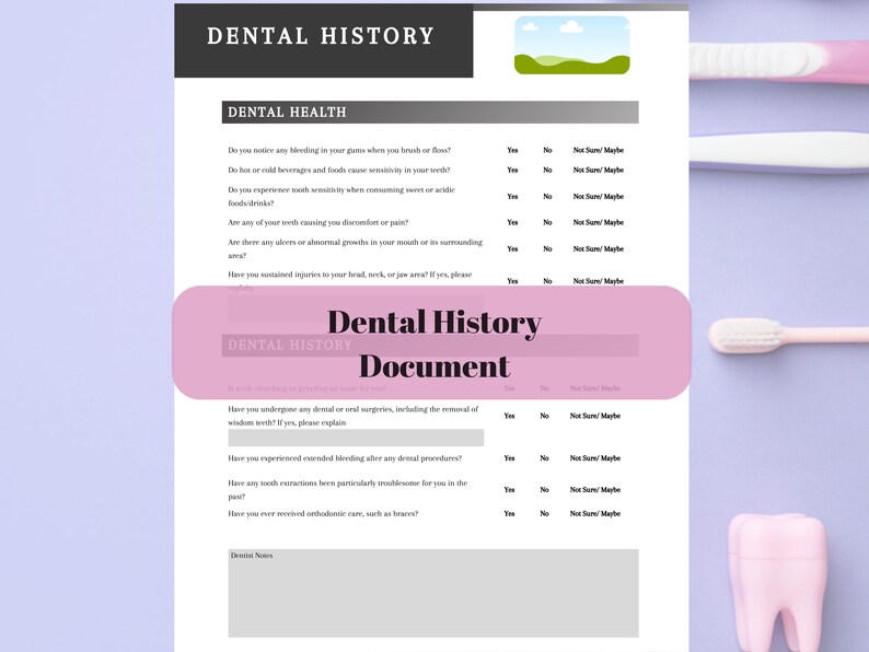 Dental Office Form Bundle Dental Practice Editable Documentation Sheets Dental Hygiene Progress