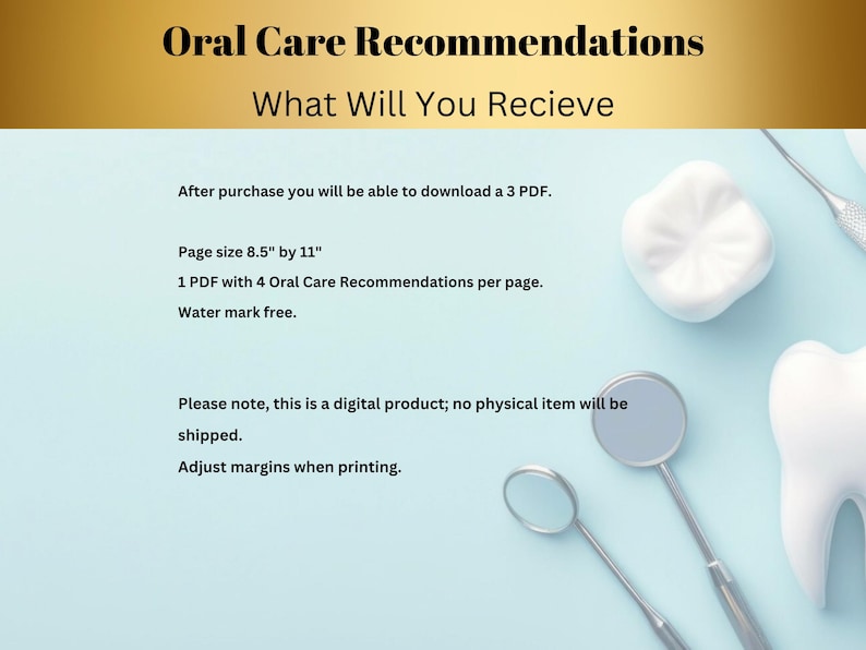 Hygiene Notes Example Dental Hygiene Patient Handout | RDH Hygienist Notes | Dental Office ...