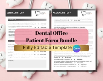 Neuer Patient Form | Bearbeitbare Zahneinlassformen | Arztpraxen | Medizinische Daten | Zahngeschichte | Neue Patienteninformation |