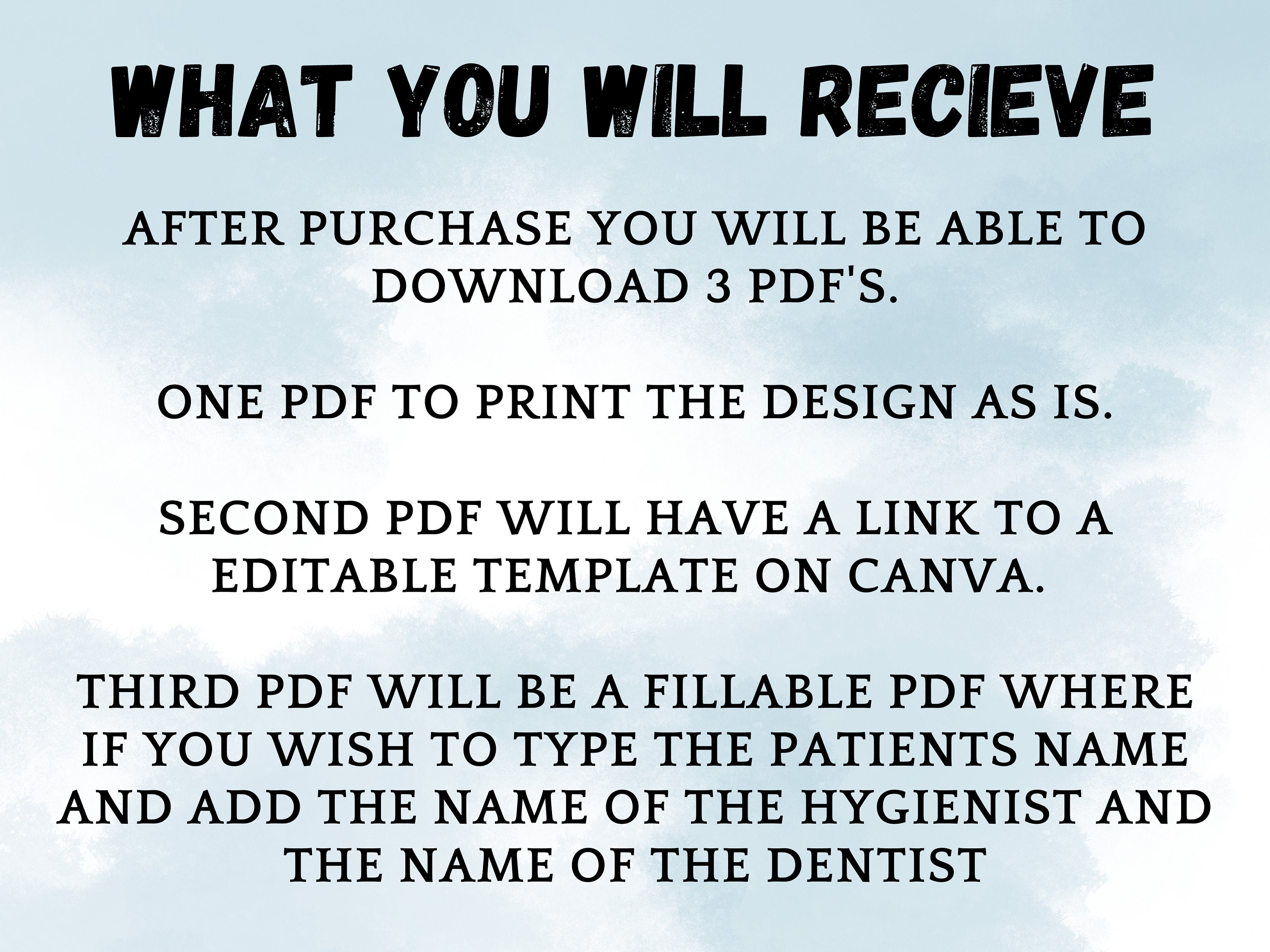 Dental Visit Certificate Printable Certificate Etsy