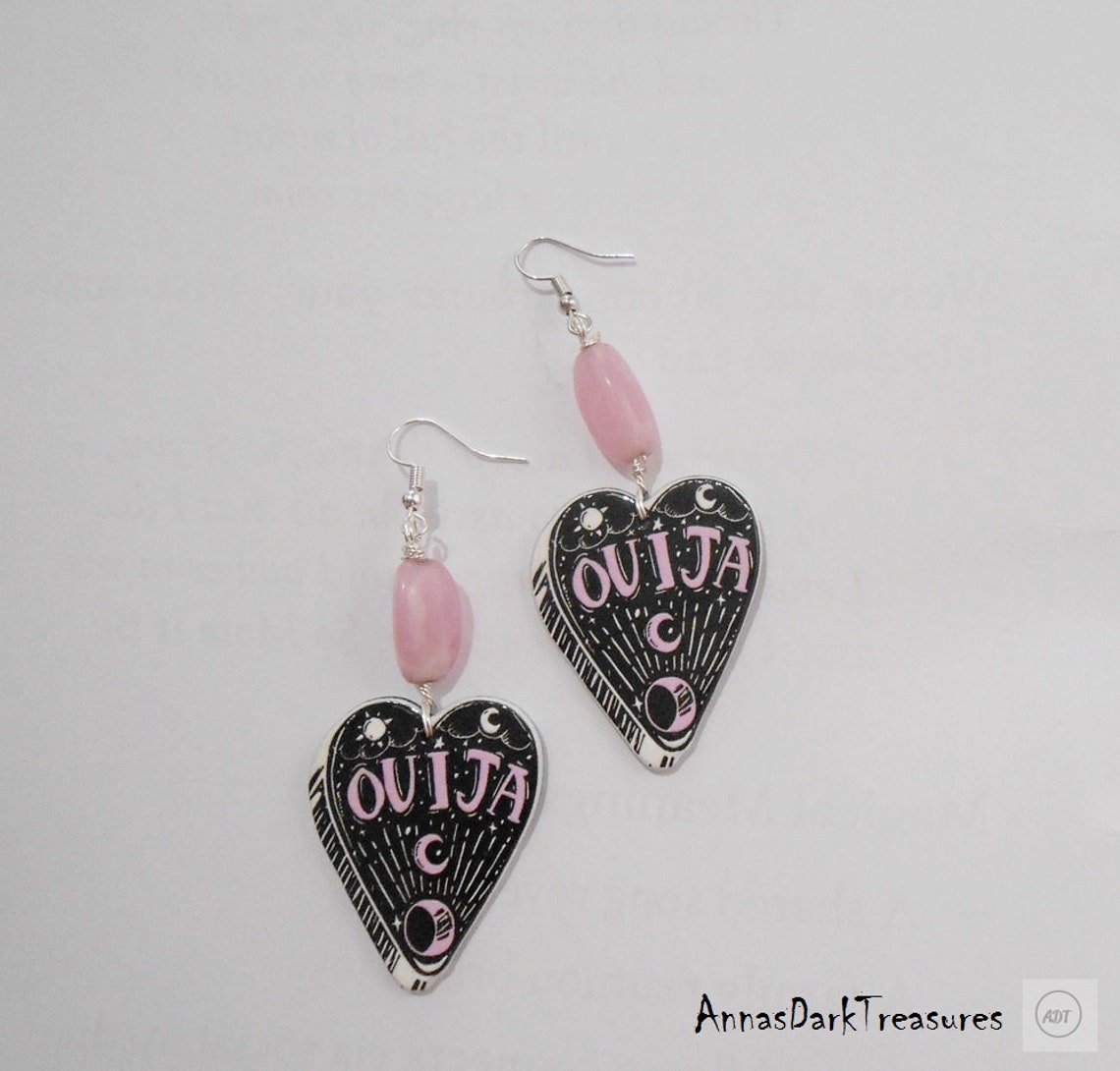Divination Magic Pastel Goth Jewelry Spirit Board Ouija Double Sided Earrings Kawaii Jewelry