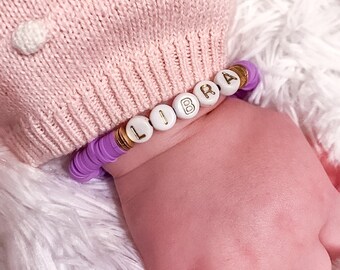 Gift for New Mom Name Bracelet Kids Baby Custom Personalized Newborn Gift SB0181