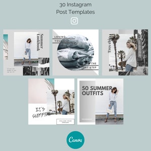 30 Instagram Post Templates for Canva Editable IG Posts - Etsy