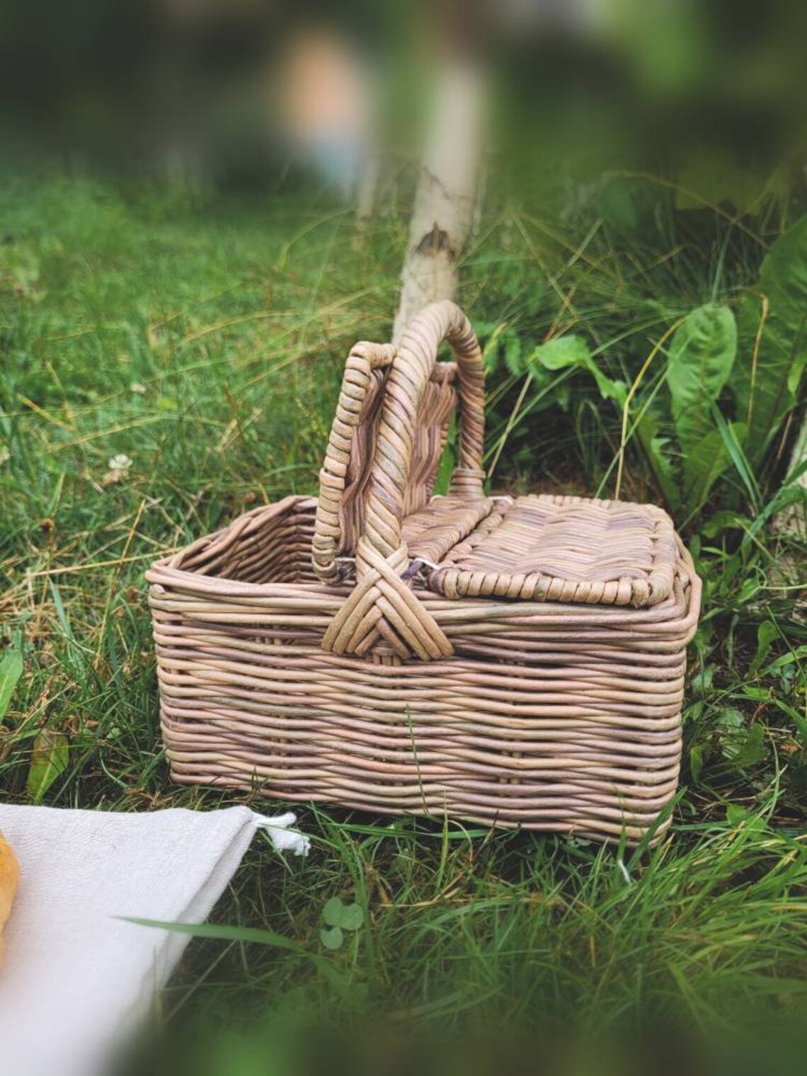 Mini wicker picnic basket Child's toy picnic basket Etsy