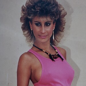 Hollywood Fashion Shoot - 1980s Era ORIGINAL Photograph - Sexy Woman - Sizzling 80s Fashion Style & 80s Hair! FREE Ship to USA/Canada