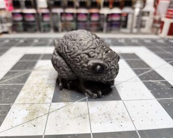 Brain Frog - Ash - Resin Collectible Art Toy