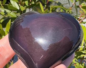 Corazón de obsidiana arcoíris de México