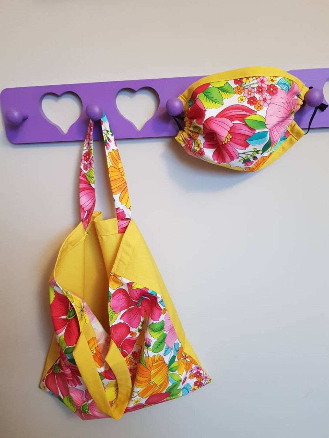 Face Mask And Tote Bag Set Handmade Made in UK Etsy