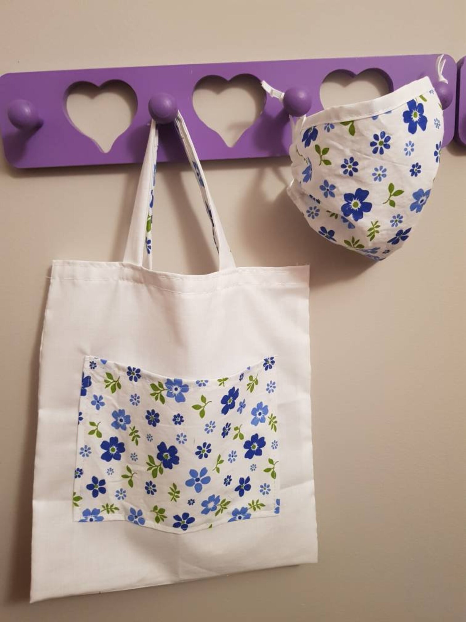 Face Mask And Tote Bag Set Handmade Made in UK Etsy