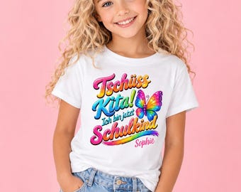 Einschulung 2026 Schulstart Kinder T-Shirt bunt Erstklässler Schulkind Kita Abschied Kindergarten Geschenk personalisiert Shirt