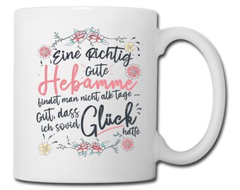 Geschenk für Hebamme mit Herz | Dankeschön | Geschenkidee | Tasse