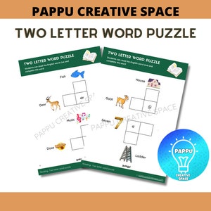 Tamil Two letter cross word puzzle for kids